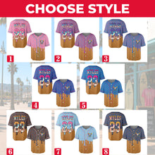 Personalized Ice Cream Waffle Cone Baseball Jersey, Custom Name and Number Baseball Jersey, Matching Youth Sports Outfit, Fun Summer Gift