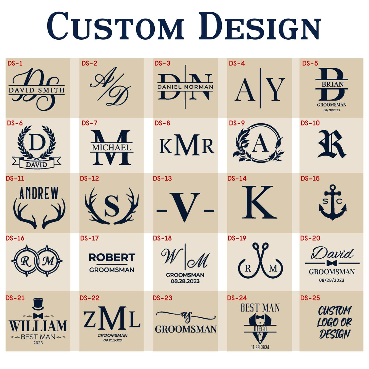 Custom Monogram Embroidered Men's Dress Socks, Personalized Groomsman Cotton Sock Embroidery, Unique Best Man Gift, Wedding Gift for Him