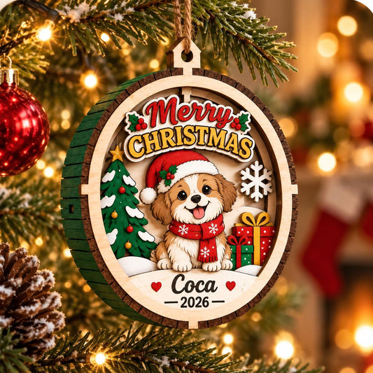 Personalized Christmas Ornament 2026, Custom Photo 3D Wooden Ornament, Baby First Christmas, Custom Name Holiday Keepsake