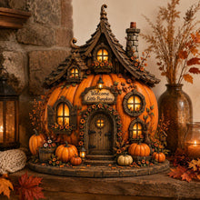 Personalized Pumpkin House Wooden Sign, Custom Halloween Pumpkin Cottage Sign, Fall Harvest Decor, Autumn Wooden Sign, Pumpkin Season Gift
