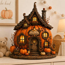 Personalized Pumpkin House Wooden Sign, Custom Halloween Pumpkin Cottage Sign, Fall Harvest Decor, Autumn Wooden Sign, Pumpkin Season Gift