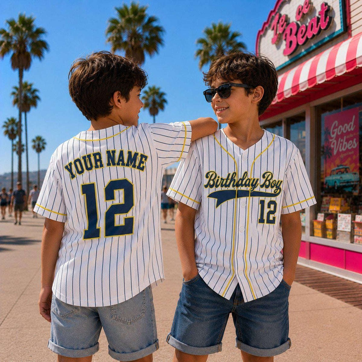 Custom Birthday Boy Baseball Jersey, Solid Navy Blue Team Shirt, Personalized Name Number Uniform, Matching Sports Party Outfit