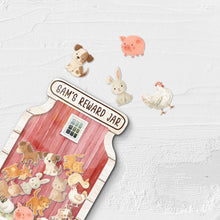 Farmhouse Animals Reward Jar For Kids, Teacher Classroom Personalized Reward Jar, Farmhouse Theme Jar, Back to School Gift