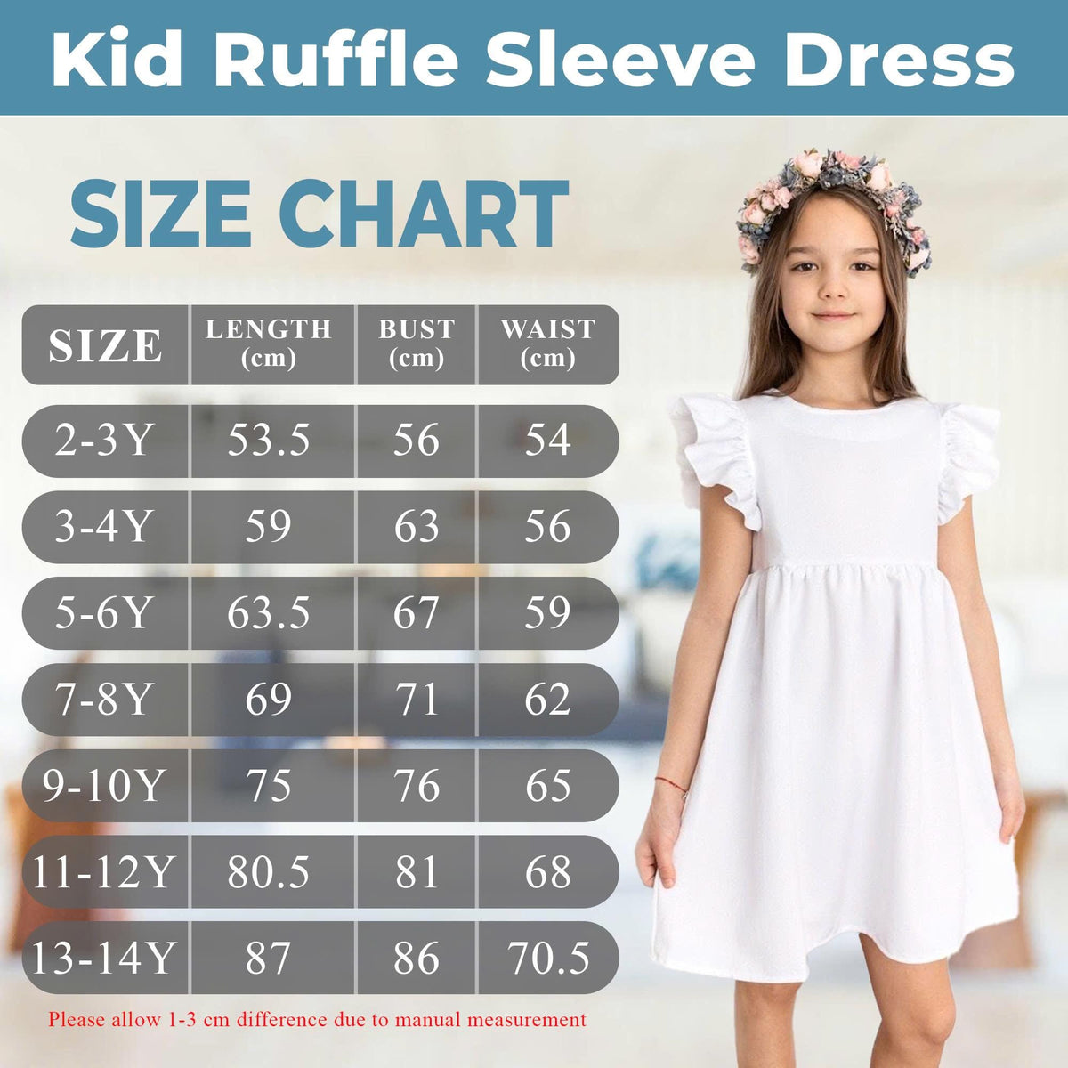 Coquette Superkitties Kid Ruffle Sleeve Dress