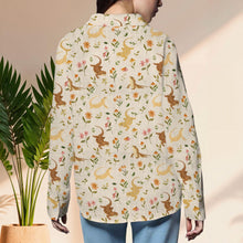 Floral Bearded Dragon Women Blouse, Beardie Mom Shirt