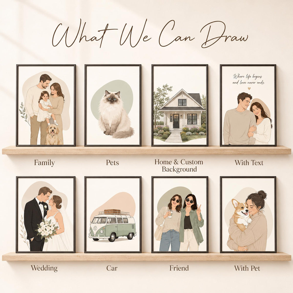Custom Engagement Couple Photo Watercolor Wooden Stake Mat Cork, Personalized Wedding Gift For Newly Engaged Couple, Anniversary Gift