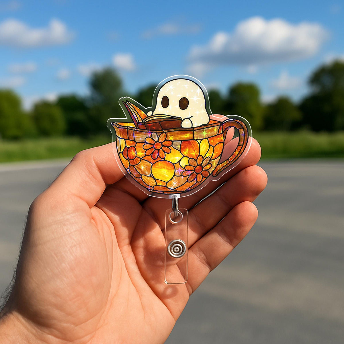Halloween Ghost and Book Badge Reel, Halloween Fall Vibes ID Clip