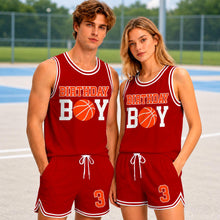 Custom Birthday Boy Basketball Jersey Set, Personalized Age Birthday Basketball Jersey, Sports Birthday Jersey Set