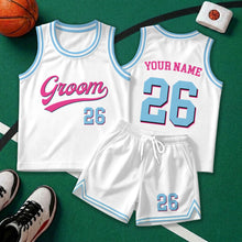 Black Groomsman Basketball Jersey Set, Personalized Wedding Sports Uniform, Custom Name & Number Jersey, Funny Bachelor Party Gift