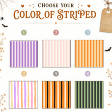 Custom Name Striped Boo Basket, Personalized Halloween Candy Bucket, Trick Or Treat Bag, Halloween Party Decor, Spooky Season Gift