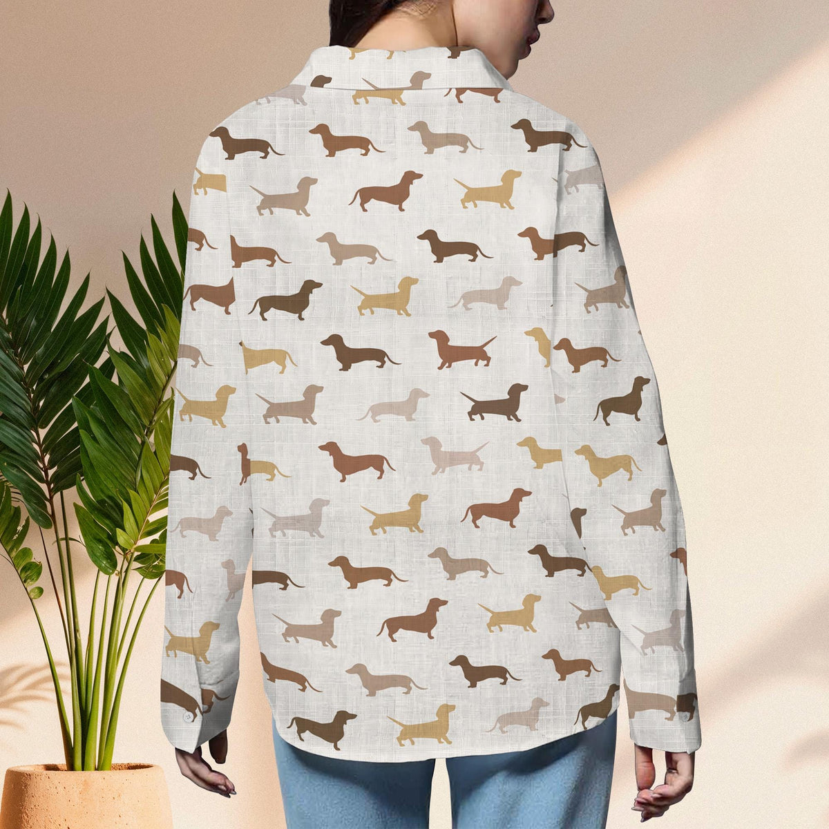 Retro Colors Dachshund Women Blouse, Dachshund Lover Gift