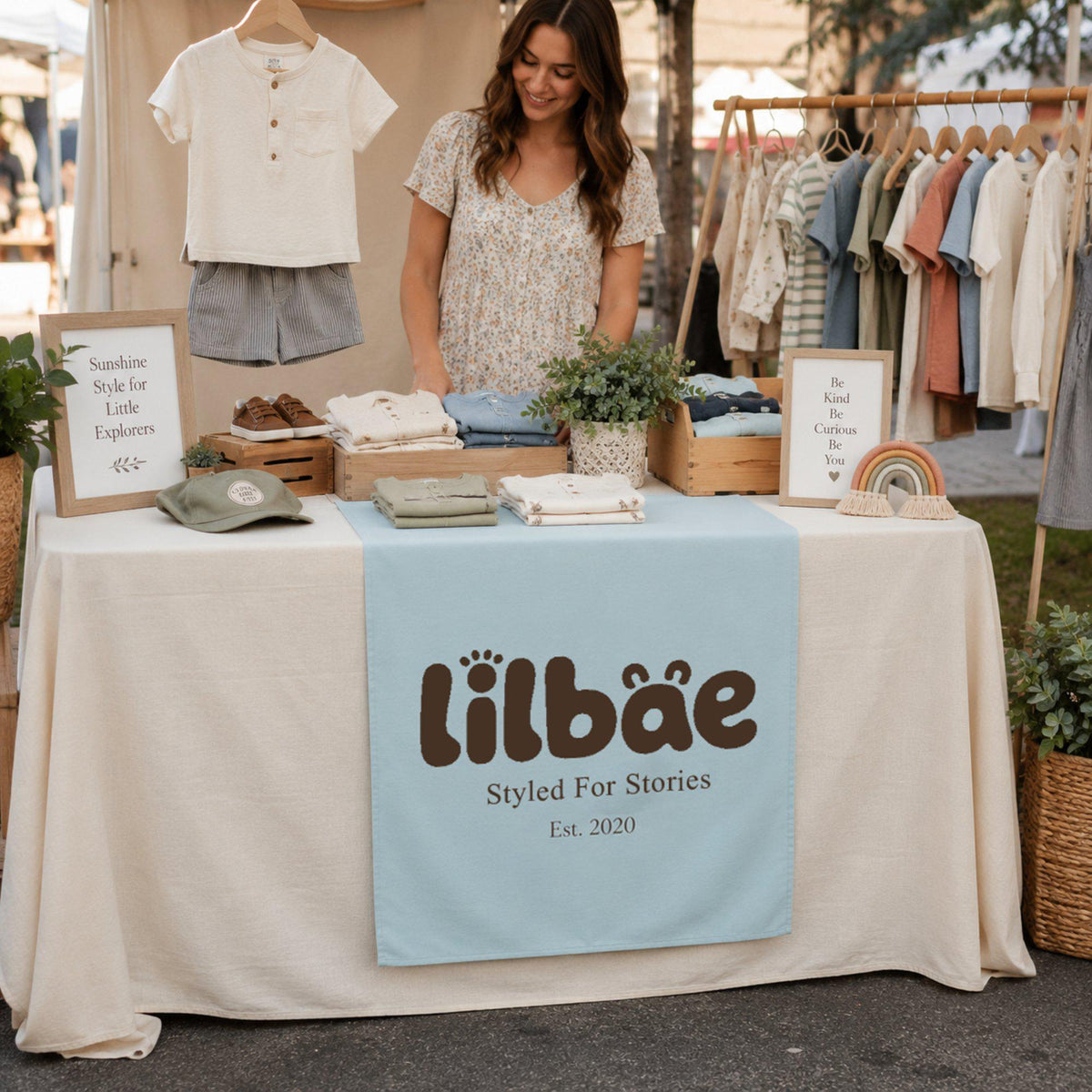 Custom Logo Table Runner for Craft Fair, Personalized Business Table Runner with Logo, Vendor Event Display Banner, Pop Up Shop Decor