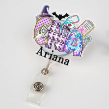 Halloween CNA Nurse Healthcare Worker Custom Name Badge Reel