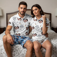 Golf Partners for Life Polo Shirt with Custom Face Photo Portrait, Golfing Couple Matching Shirt, Personalized Short Sleeve Golf Lover Shirt
