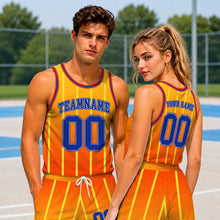 Custom Team Basketball Uniform Set, Personalized Orange Jersey with Name & Number, Matching Team Sportswear