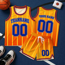 Custom Team Basketball Uniform Set, Personalized Orange Jersey with Name & Number, Matching Team Sportswear