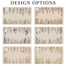 Custom Wildflower Border Embroidered Linen Wedding Guest Book, Personalized Couple Names & Date Memory Book, Wedding Gifts Idea