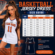 Custom Purple Basketball Jersey Dress, Personalized Team Name And Number Shirt, Women's Oversized Sports Tunic,  Basketball Team Jersey