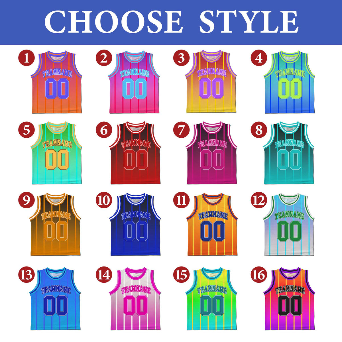 Custom Pink and White Basketball Jersey Set, Personalized Basketball Uniform with Team Name and Number, Gradient Striped Sports Outfit