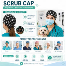 Custom Dog Photo Golf Patchwork Scrub Caps, Personalized Dog Golf Surgical Cap, Vet Tech, Veterinarian, Groomer, Pet Nurse Gift