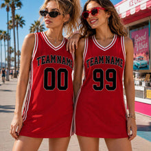Custom Black Teal Basketball Jersey Dress, Personalized Team Name And Number Shirt, Women's Oversized Sports Tunic, Basketball Player Gift
