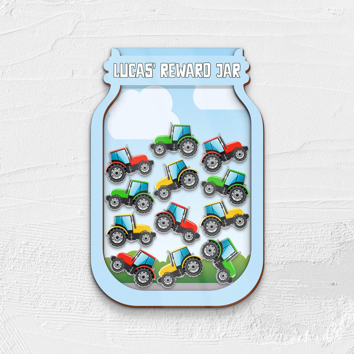 Personalized Tractor Reward Jar For Kids, Back To School Gift