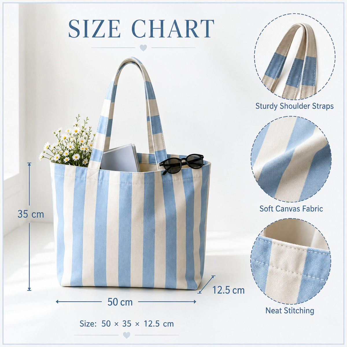 Custom Embroidered Gingham Patchwork Teacher Name Striped Canvas Bag, Personalized Embroidery Back To Schook Bag, Thank you Teacher Gift