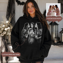 Custom Bride & Bridesmaids Halloween Shirt, Personalized Photo Witchy Team Bride Tee, Gothic Bachelorette Party Gift, Bridal Party Gift