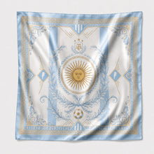 Argentina Football Silk Bandana, Argentina Soccer Cup Satin Scarf, Argentina World Soccer  Sun Bandana