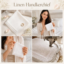 Custom Embroidered Wedding Flower Linen Handkerchief For Happy Tears, Personalized Embroidery Message Napkins, Parent Of Bride Groom Gift