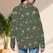 Cottagecore Forest Animals Women Blouse, Nature Lover Gift